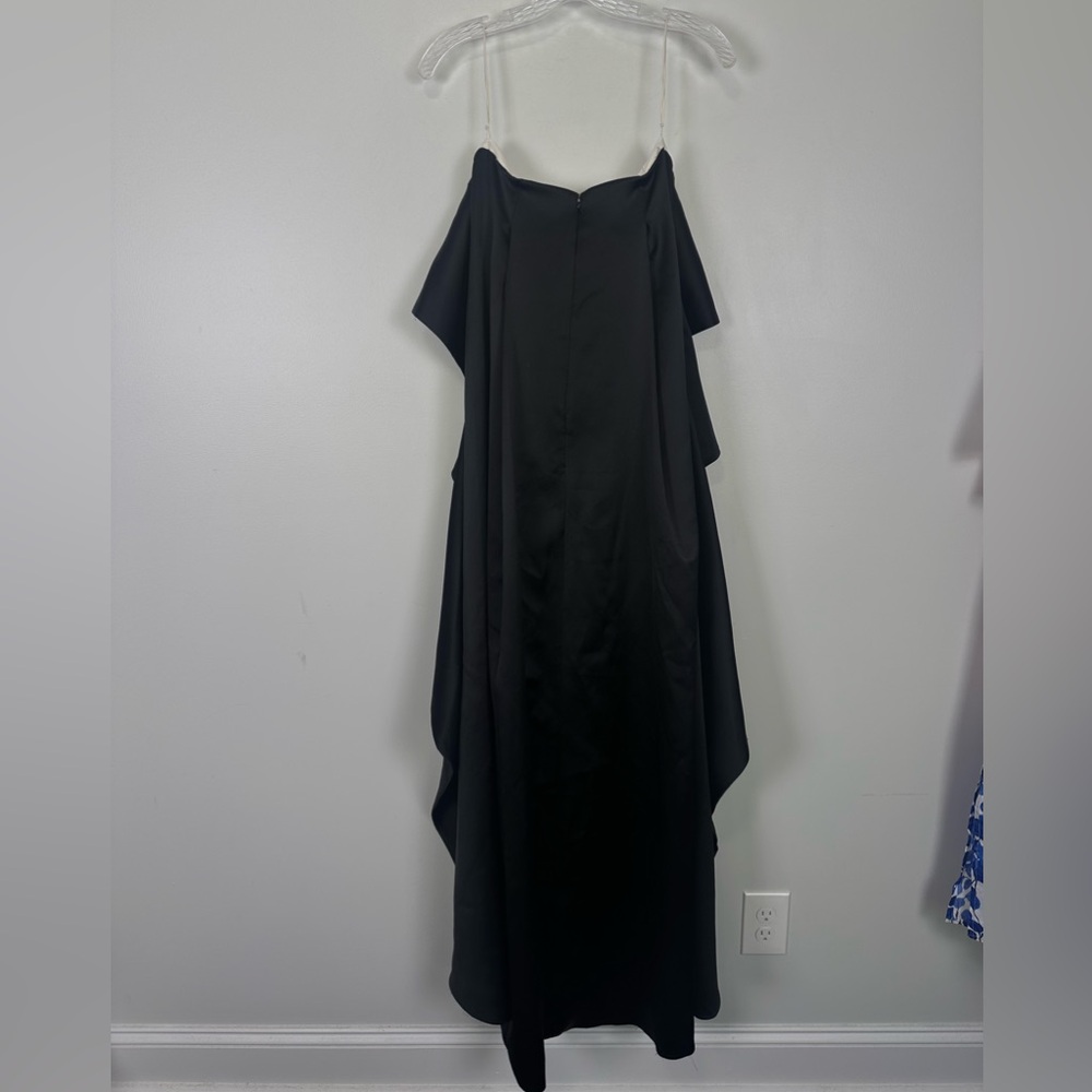 ALICE + OLIVIA Theda Strapless Hi Lo Mini Dress Ecru and Black Size 8 NEW - Picture 10 of 11